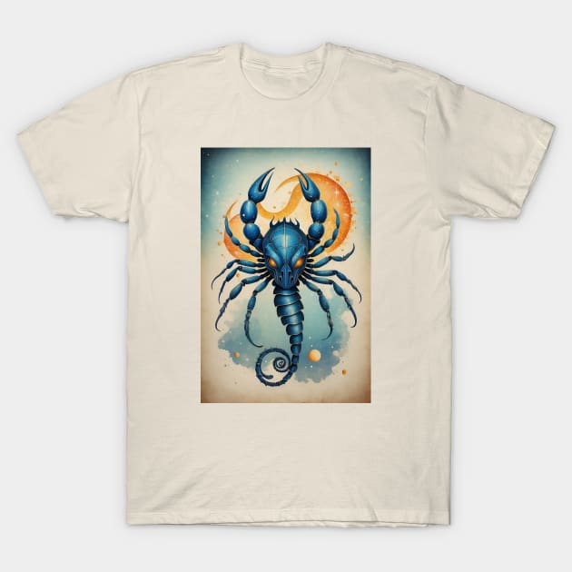 Zodiac Scorpio T-Shirt by CatCoconut-Art